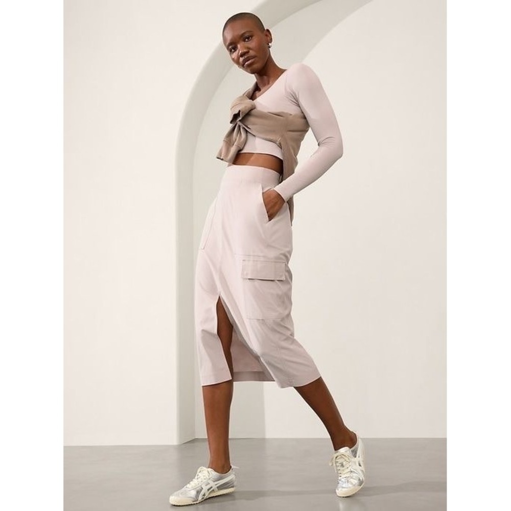 Athleta Brooklyn Heights High Rise Cargo Skirt in Abalone